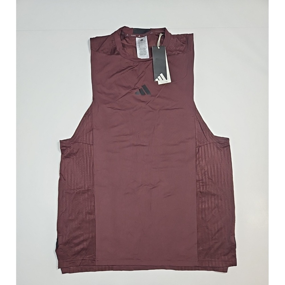 Adidas Mens Maroon ClimaCool Sleeveless Training Tank Top Size Large NWT